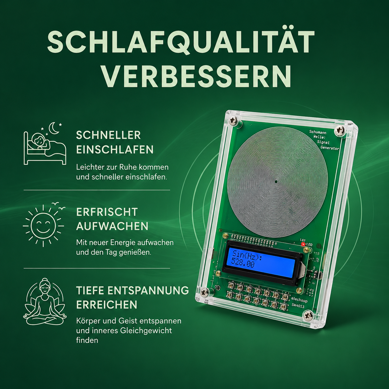 HertzBalance™ | Bio-Heilfrequenzgenerator mit Etui & Ohrhörern