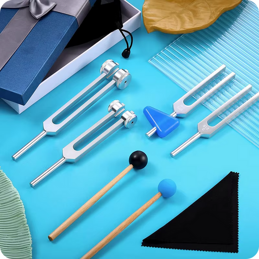 Vollständig set 128 Hz Stimmgabel + 528 Hz Stimmgabel